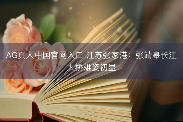AG真人中国官网入口 江苏张家港：张靖皋长江大桥雄姿初显