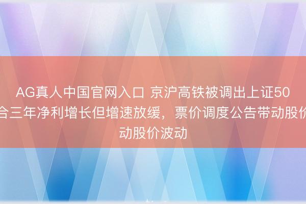 AG真人中国官网入口 京沪高铁被调出上证50,聚合三年净利增长但增速放缓,票价调度公告带动股价波动