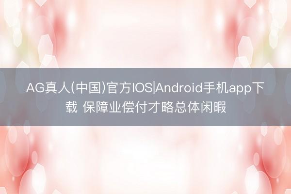 AG真人(中国)官方IOS|Android手机app下载 保障业偿付才略总体闲暇