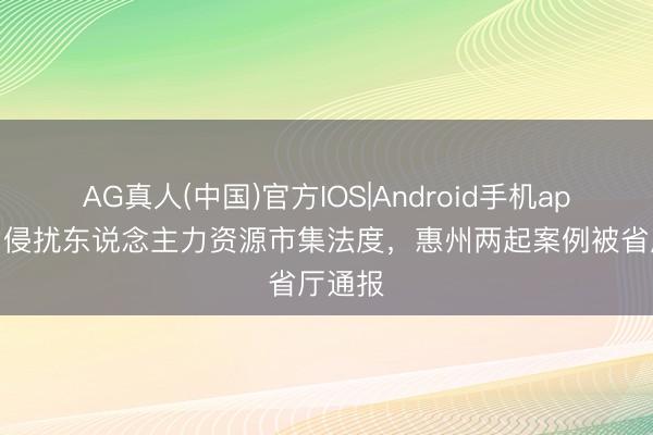 AG真人(中国)官方IOS|Android手机app下载 侵扰东说念主力资源市集法度,惠州两起案例被省厅通报