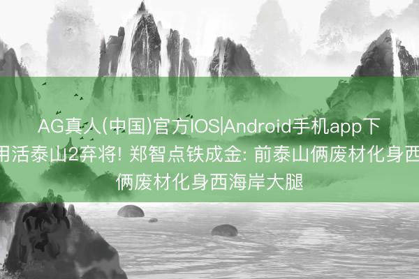 AG真人(中国)官方IOS|Android手机app下载 6-5! 用活泰山2弃将! 郑智点铁成金: 前泰山俩废材化身西海岸大腿