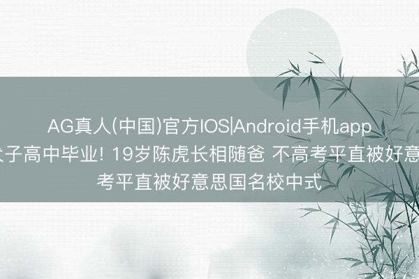AG真人(中国)官方IOS|Android手机app下载 蒋勤勤犬子高中毕业! 19岁陈虎长相随爸 不高考平直被好意思国名校中式